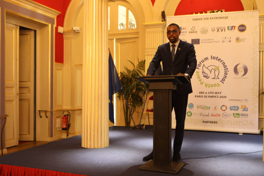 Forum International des Jeunes pour la Paix - Spécial JO PARIS 24 - Discours de M. MVOGO GABRIEL - Président du Système Européen de Coopération - European Cooperation System